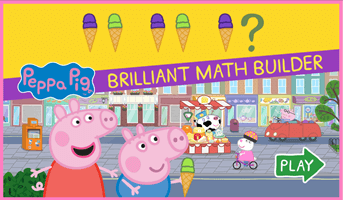 peppa pig brilliant math builder title screen